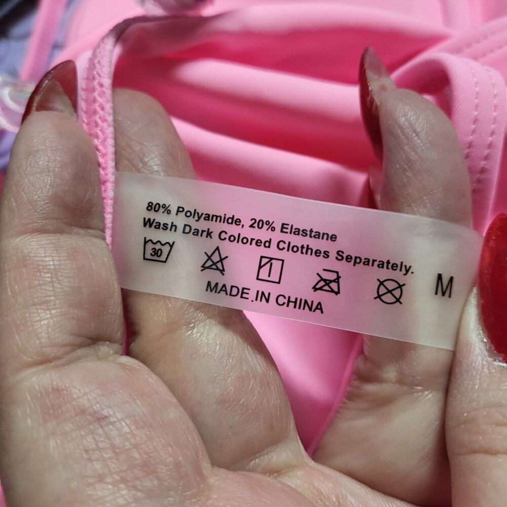 New Solid Pink Butterfly Bikini Set - image 6